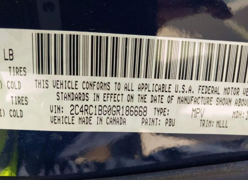 Photo 9 of 2016 Chrysler Town & COUNTRY TOURING (VIN 2C4RC1BG0GR186668)