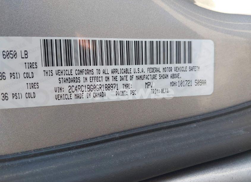 Photo 9 of 2016 Chrysler Town & COUNTRY TOURING (VIN 2C4RC1BG0GR188971)