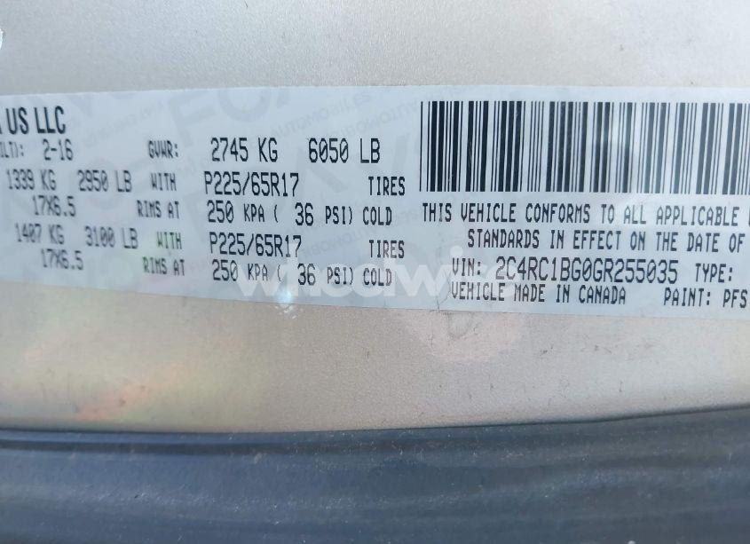 Photo 9 of 2016 Chrysler Town & COUNTRY TOURING (VIN 2C4RC1BG0GR255035)