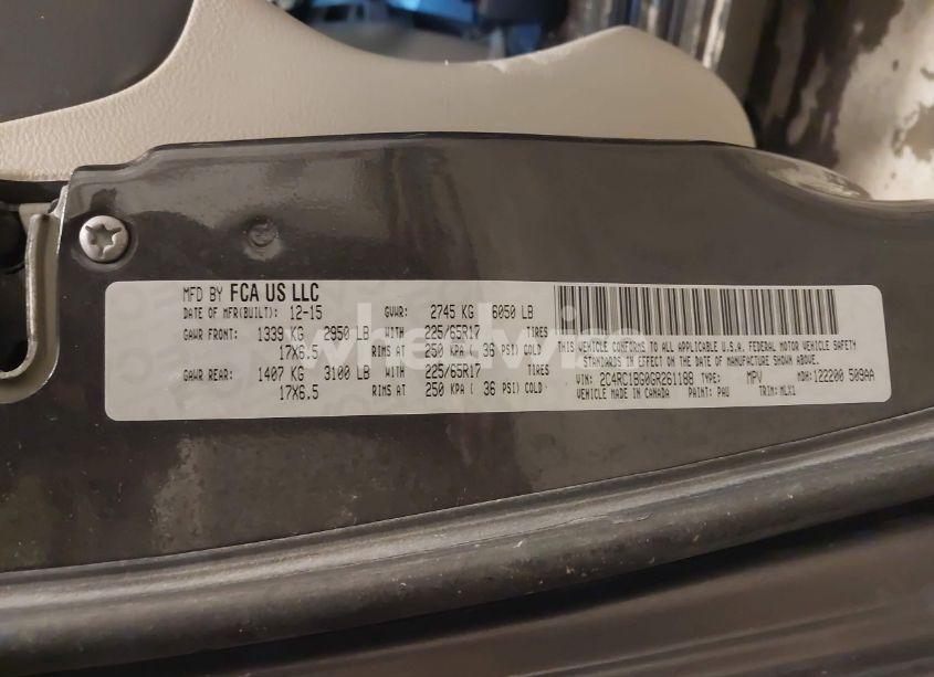 Photo 9 of 2016 Chrysler Town & COUNTRY TOURING (VIN 2C4RC1BG0GR261188)