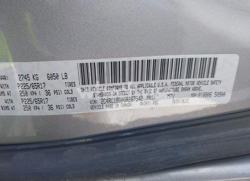 Photo 9 of 2016 Chrysler Town & COUNTRY TOURING (VIN 2C4RC1BG0GR267542)