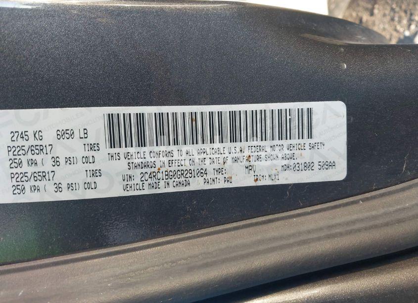 Photo 9 of 2016 Chrysler Town & COUNTRY TOURING (VIN 2C4RC1BG0GR291064)