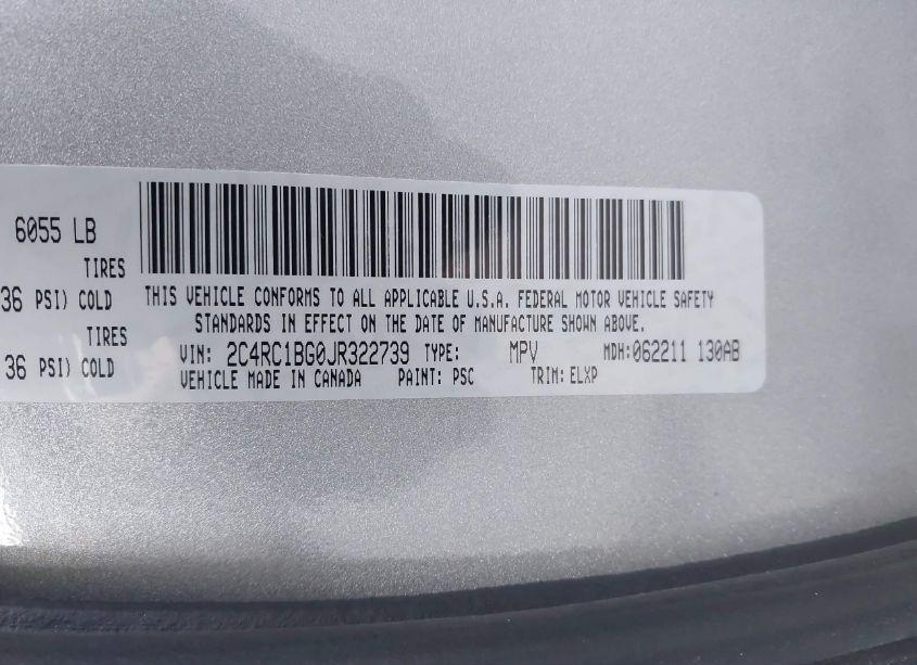 Photo 9 of 2018 Chrysler Pacifica TOURING L (VIN 2C4RC1BG0JR322739)