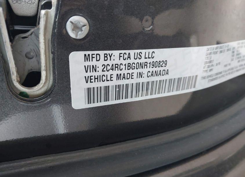 Photo 9 of 2022 Chrysler Pacifica TOURING L (VIN 2C4RC1BG0NR190829)