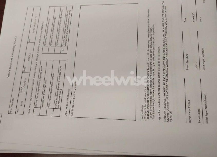 Photo 17 of 2023 Chrysler Pacifica TOURING L (VIN 2C4RC1BG0PR536493)