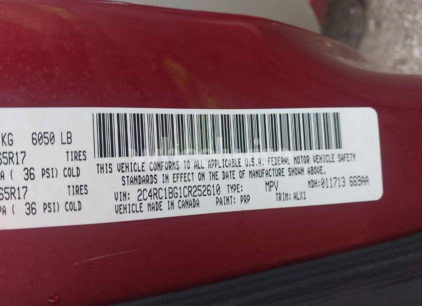 Photo 9 of 2012 Chrysler Town & COUNTRY TOURING (VIN 2C4RC1BG1CR252610)