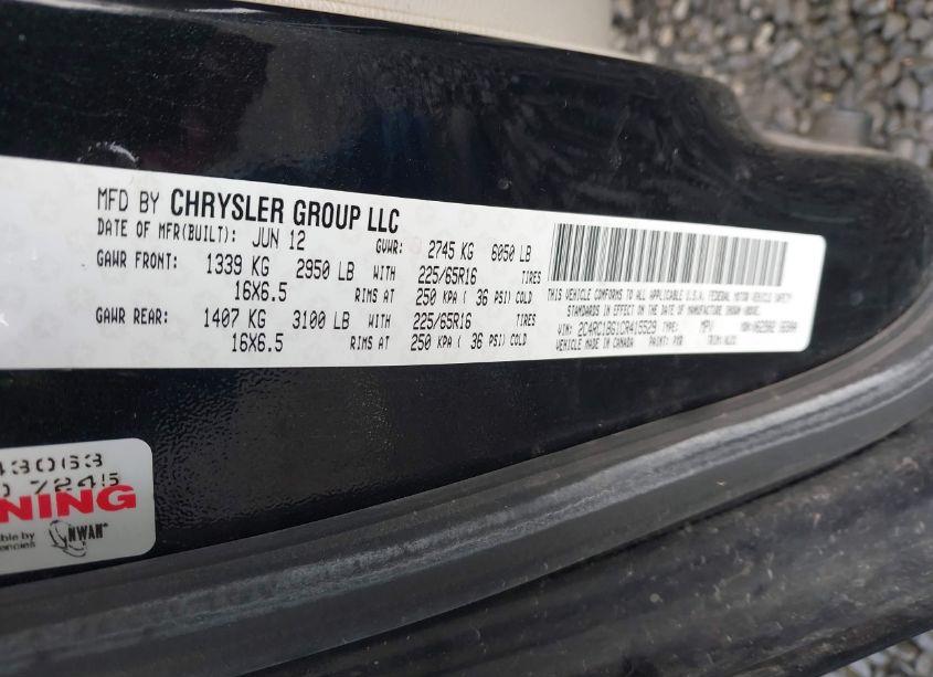 Photo 9 of 2012 Chrysler Town & COUNTRY TOURING (VIN 2C4RC1BG1CR415529)