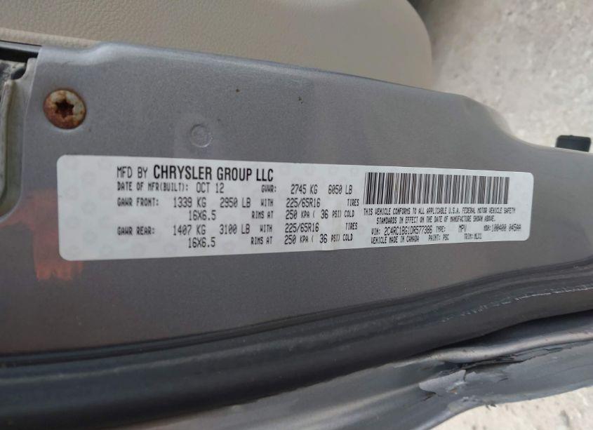 Photo 9 of 2013 Chrysler Town & COUNTRY TOURING (VIN 2C4RC1BG1DR577386)