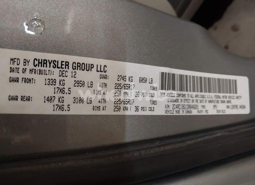 Photo 9 of 2013 Chrysler Town & COUNTRY TOURING (VIN 2C4RC1BG1DR646691)