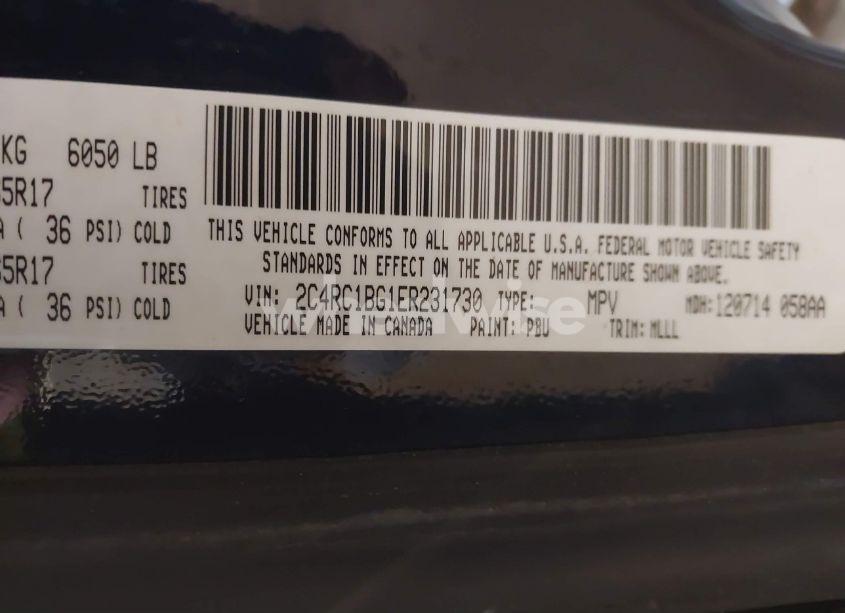 Photo 9 of 2014 Chrysler Town & COUNTRY TOURING (VIN 2C4RC1BG1ER231730)