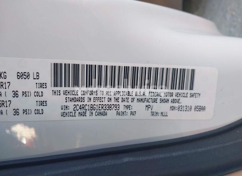 Photo 9 of 2014 Chrysler Town & COUNTRY TOURING (VIN 2C4RC1BG1ER338793)