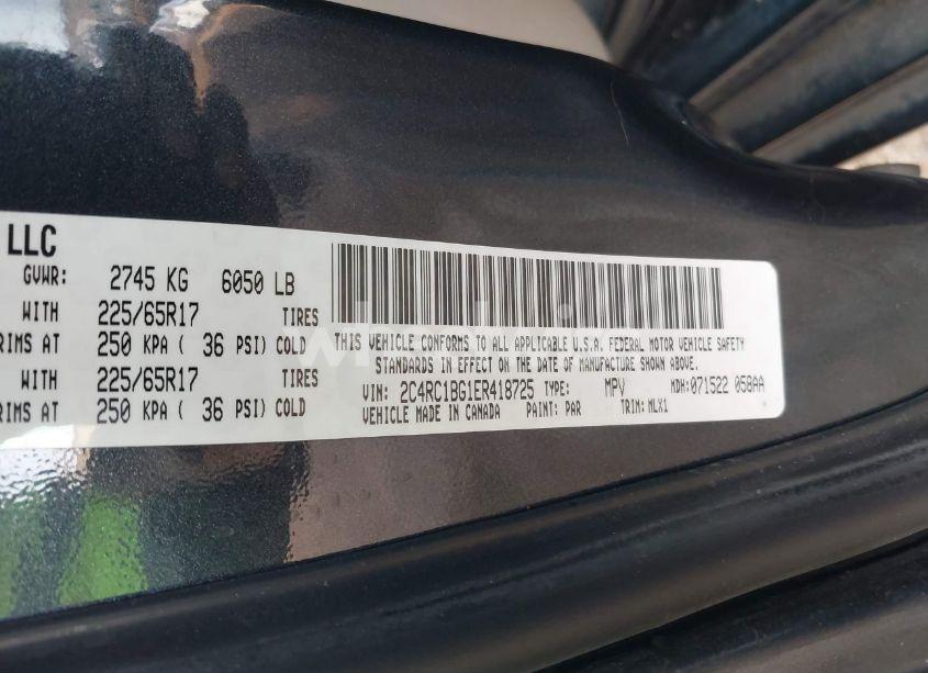 Photo 9 of 2014 Chrysler Town & COUNTRY TOURING (VIN 2C4RC1BG1ER418725)