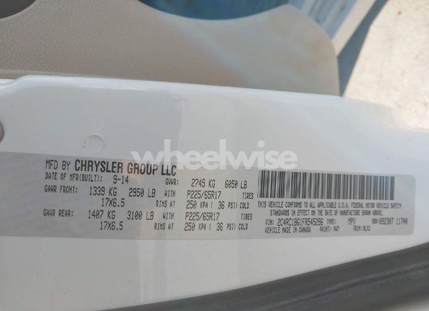 Photo 9 of 2015 Chrysler Town & COUNTRY TOURING (VIN 2C4RC1BG1FR545296)