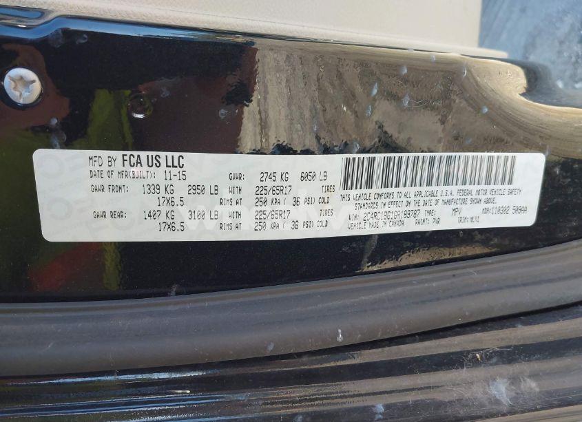 Photo 9 of 2016 Chrysler Town & COUNTRY TOURING (VIN 2C4RC1BG1GR189787)