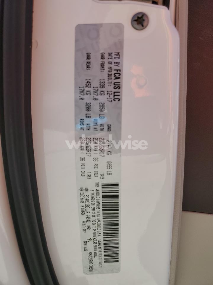 Photo 14 of 2018 CHRYSLER PACIFICA TOURING L (VIN 2C4RC1BG1JR174942)