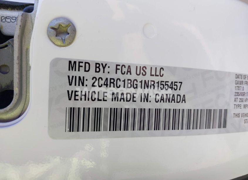 Photo 9 of 2022 Chrysler Pacifica TOURING L (VIN 2C4RC1BG1NR155457)