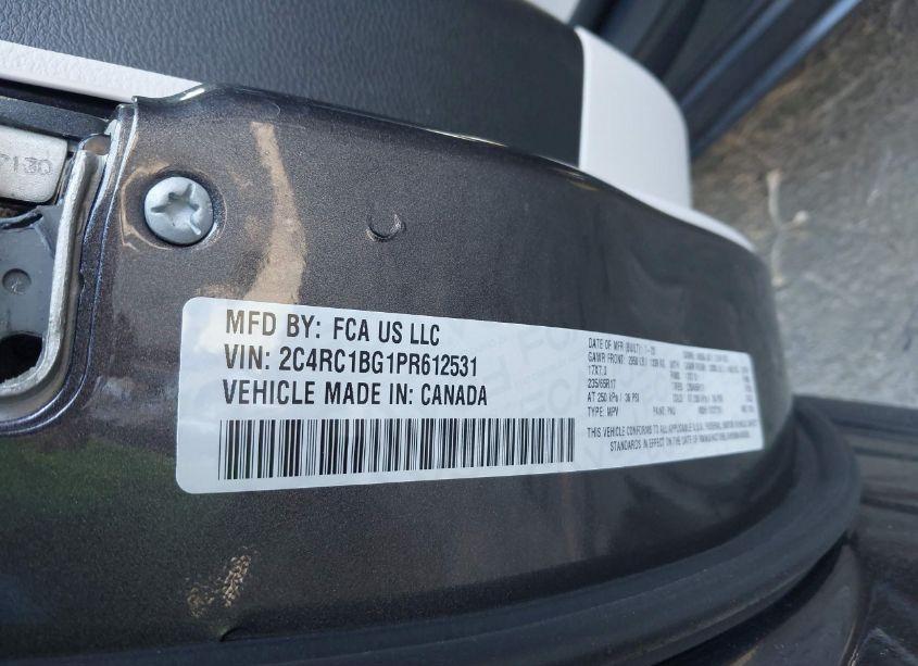 Photo 9 of 2023 Chrysler Pacifica TOURING L (VIN 2C4RC1BG1PR612531)