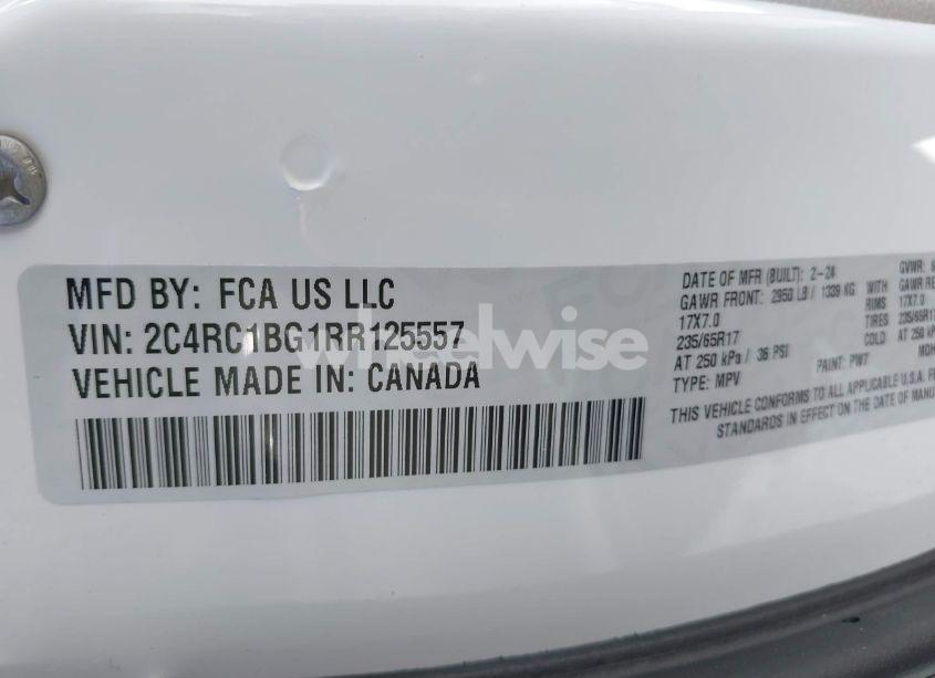 Photo 9 of 2024 Chrysler Pacifica TOURING L (VIN 2C4RC1BG1RR125557)
