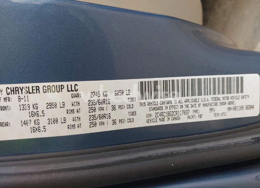 Photo 9 of 2012 Chrysler Town & COUNTRY TOURING (VIN 2C4RC1BG2CR117037)