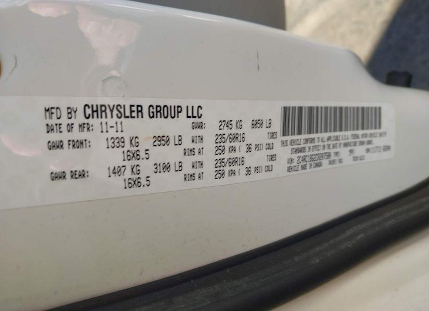 Photo 9 of 2012 Chrysler Town & COUNTRY TOURING (VIN 2C4RC1BG2CR207580)