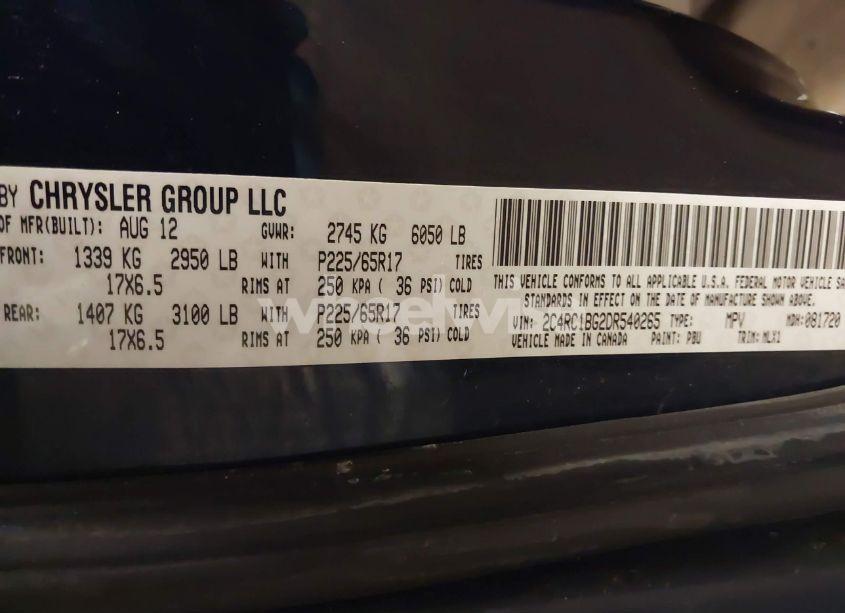 Photo 9 of 2013 Chrysler Town & COUNTRY TOURING (VIN 2C4RC1BG2DR540265)