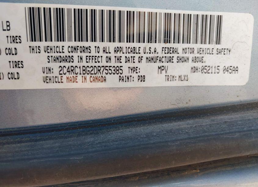 Photo 9 of 2013 Chrysler Town & COUNTRY TOURING (VIN 2C4RC1BG2DR755385)