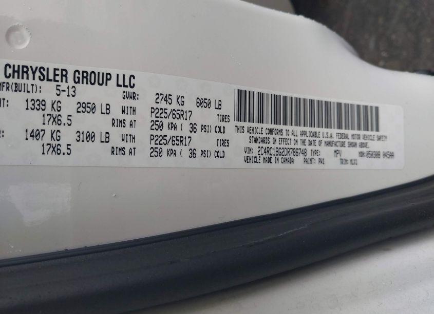 Photo 9 of 2013 Chrysler Town & COUNTRY TOURING (VIN 2C4RC1BG2DR786748)