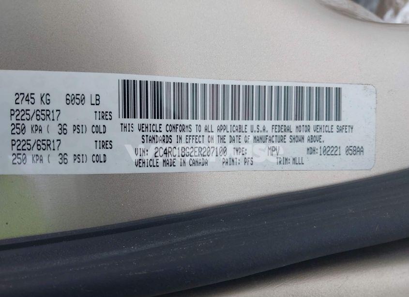 Photo 9 of 2014 Chrysler Town & COUNTRY TOURING (VIN 2C4RC1BG2ER207100)