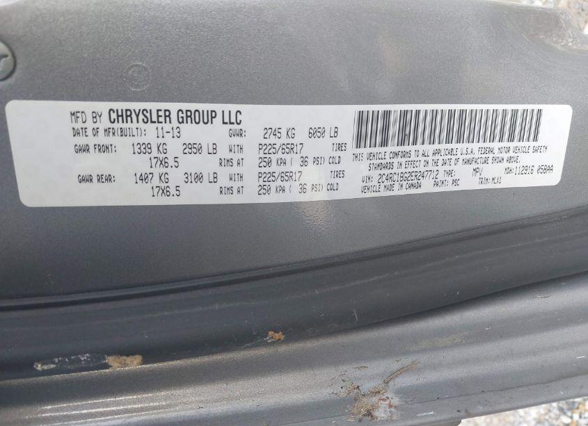 Photo 9 of 2014 Chrysler Town & COUNTRY TOURING (VIN 2C4RC1BG2ER247712)