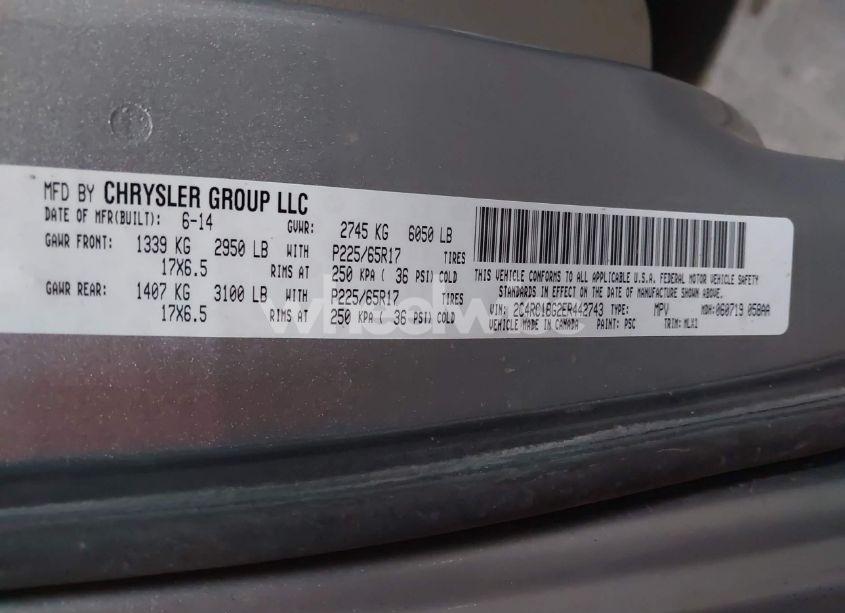 Photo 9 of 2014 Chrysler Town & COUNTRY TOURING (VIN 2C4RC1BG2ER442743)