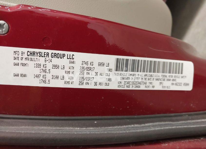 Photo 9 of 2014 Chrysler Town & COUNTRY TOURING (VIN 2C4RC1BG2ER467240)