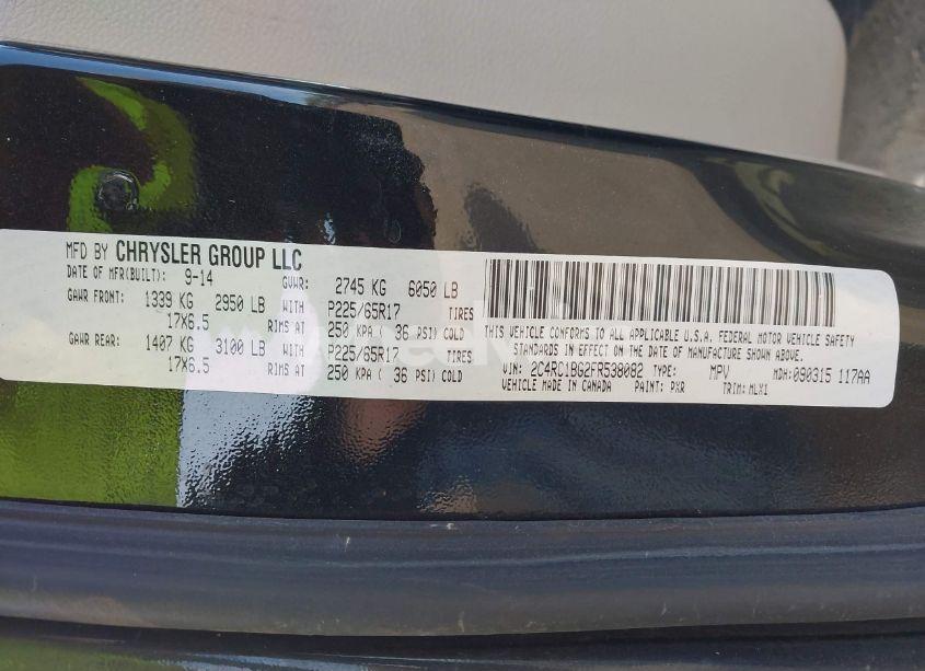 Photo 9 of 2015 Chrysler Town & COUNTRY TOURING (VIN 2C4RC1BG2FR538082)