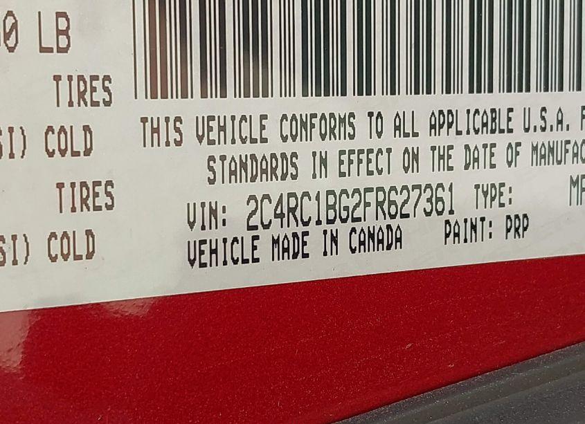 Photo 9 of 2015 Chrysler Town & COUNTRY TOURING (VIN 2C4RC1BG2FR627361)