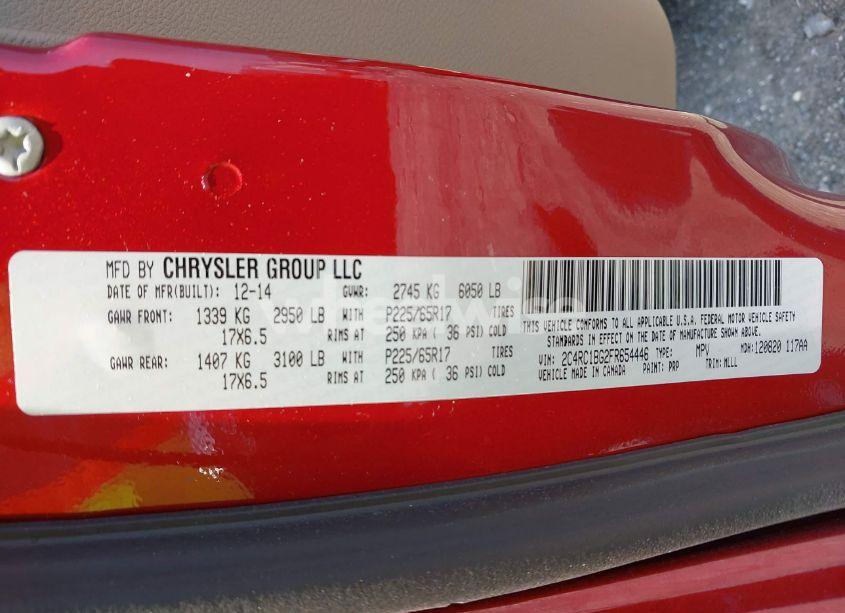 Photo 9 of 2015 Chrysler Town & COUNTRY TOURING (VIN 2C4RC1BG2FR654446)