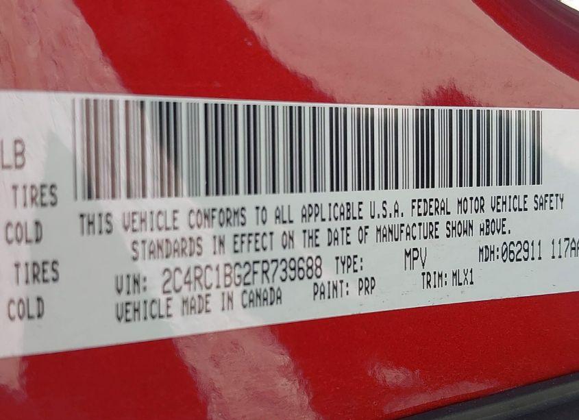 Photo 9 of 2015 Chrysler Town & COUNTRY TOURING (VIN 2C4RC1BG2FR739688)