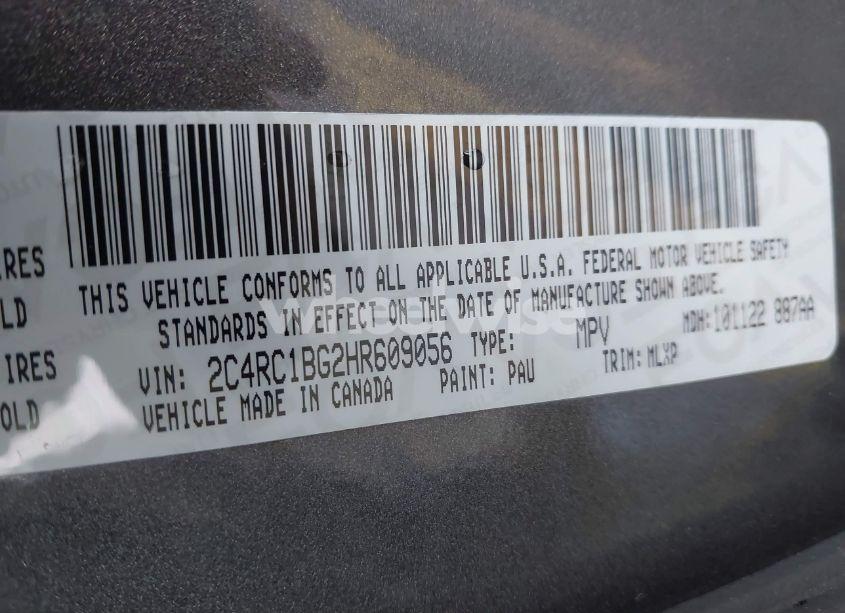 Photo 9 of 2017 Chrysler Pacifica TOURING-L (VIN 2C4RC1BG2HR609056)