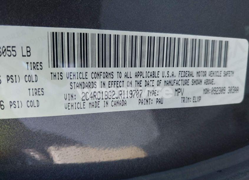 Photo 9 of 2018 Chrysler Pacifica TOURING L (VIN 2C4RC1BG2JR119707)