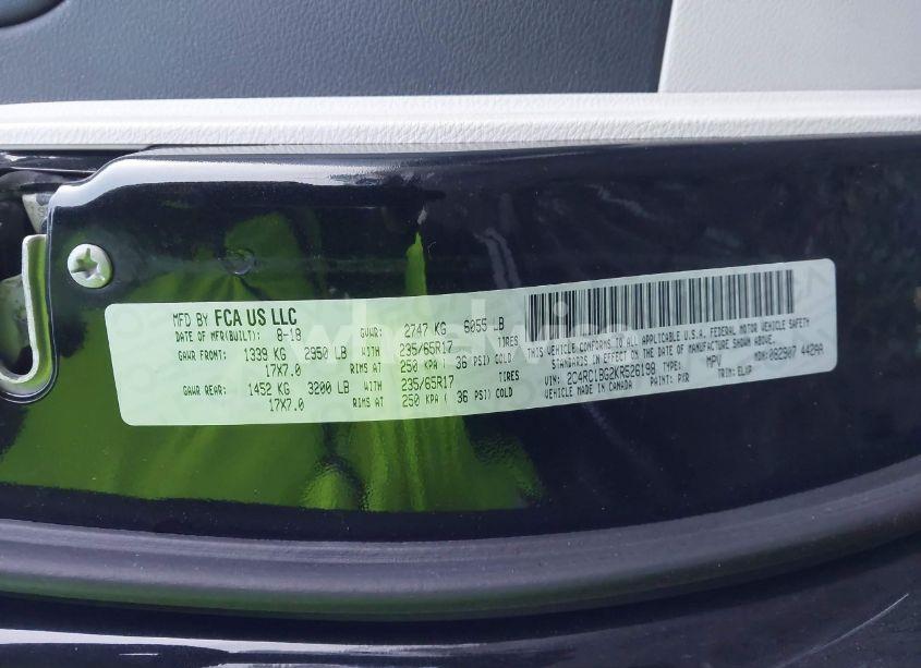 Photo 9 of 2019 Chrysler Pacifica TOURING L (VIN 2C4RC1BG2KR526198)