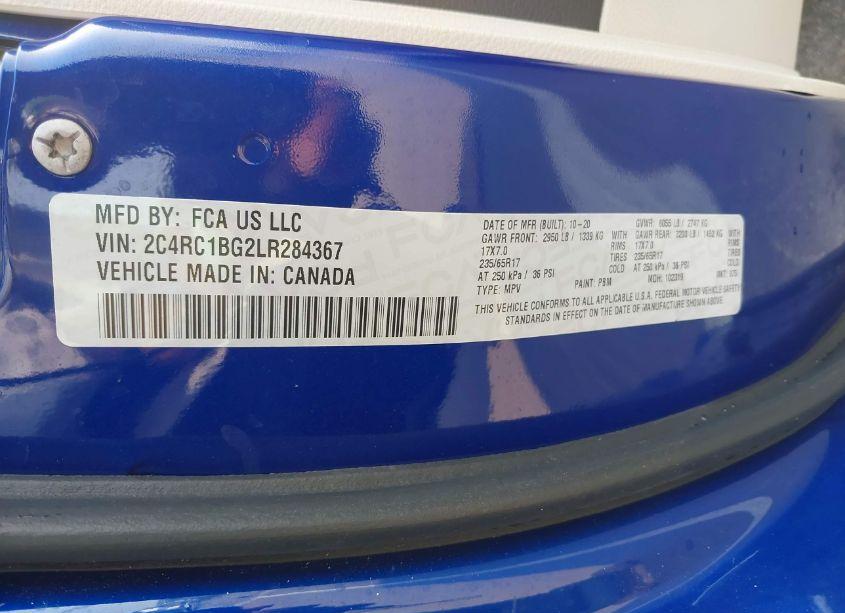 Photo 9 of 2020 Chrysler Pacifica TOURING L (VIN 2C4RC1BG2LR284367)