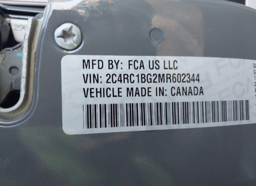 Photo 9 of 2021 Chrysler Pacifica TOURING L (VIN 2C4RC1BG2MR602344)