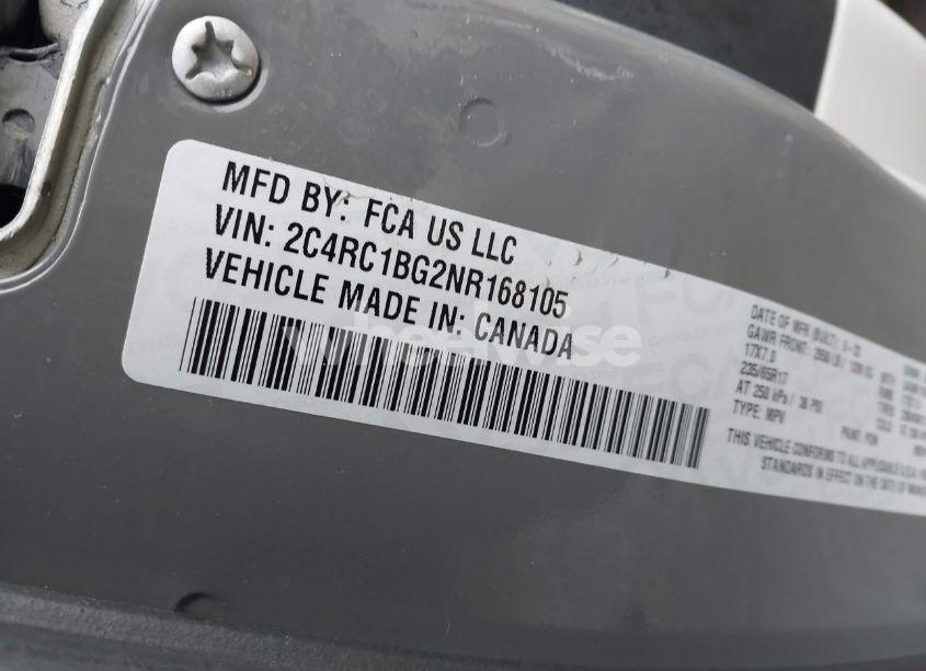 Photo 9 of 2022 Chrysler Pacifica TOURING L (VIN 2C4RC1BG2NR168105)