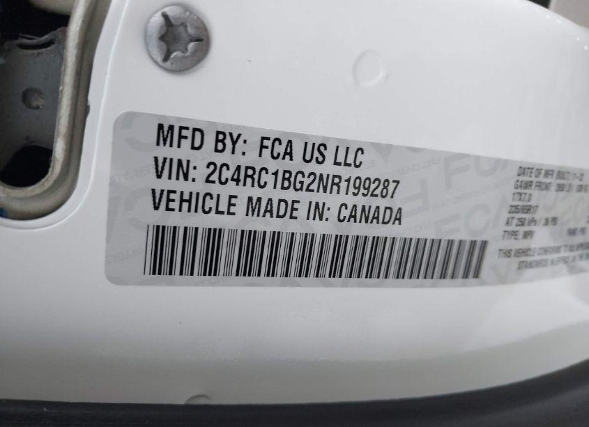 Photo 9 of 2022 Chrysler Pacifica TOURING L (VIN 2C4RC1BG2NR199287)