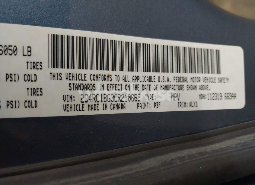 Photo 9 of 2012 Chrysler Town & COUNTRY TOURING (VIN 2C4RC1BG3CR210665)