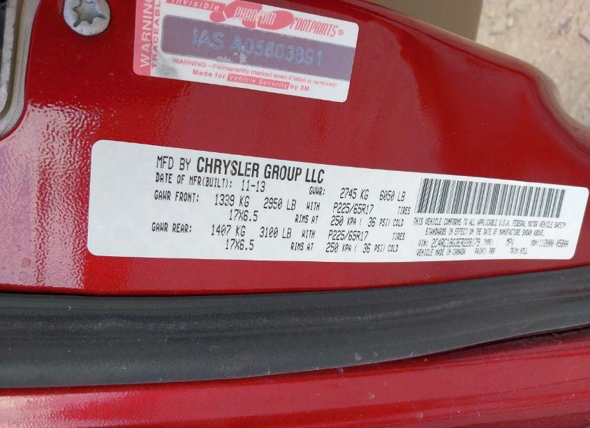 Photo 9 of 2014 Chrysler Town & COUNTRY TOURING (VIN 2C4RC1BG3ER228179)