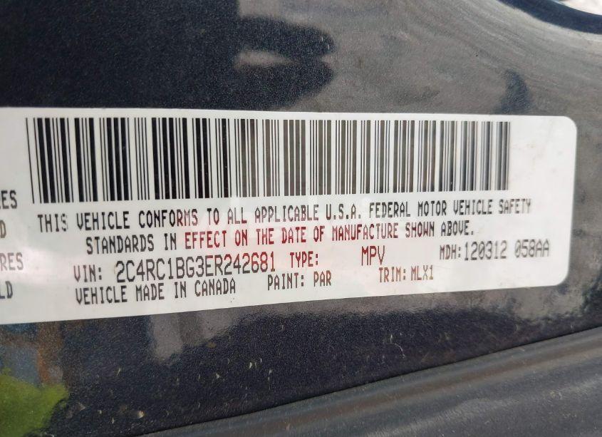 Photo 9 of 2014 Chrysler Town & COUNTRY TOURING (VIN 2C4RC1BG3ER242681)