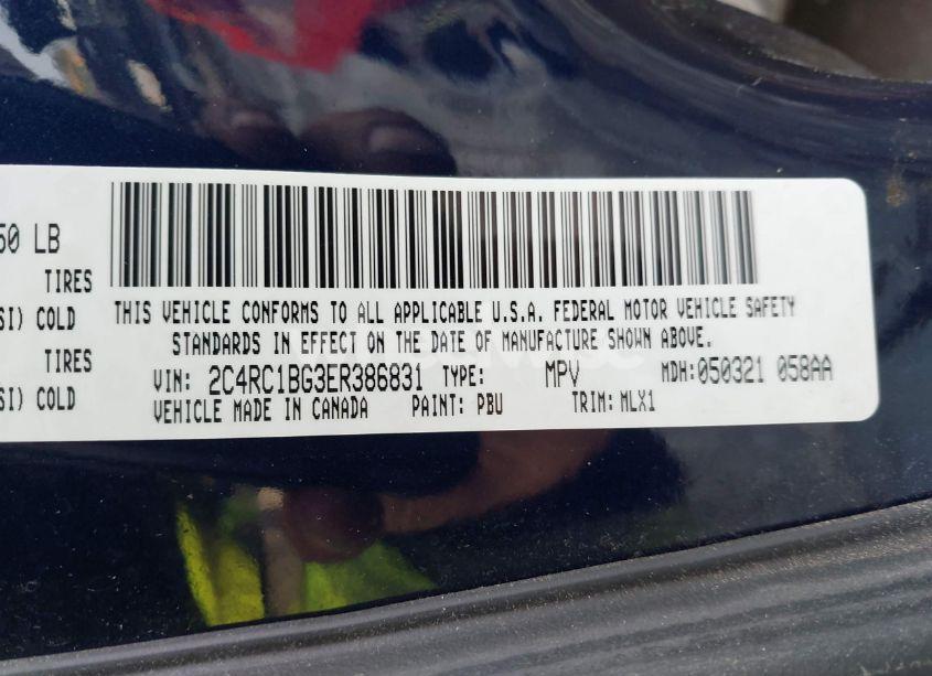 Photo 9 of 2014 Chrysler Town & COUNTRY TOURING (VIN 2C4RC1BG3ER386831)