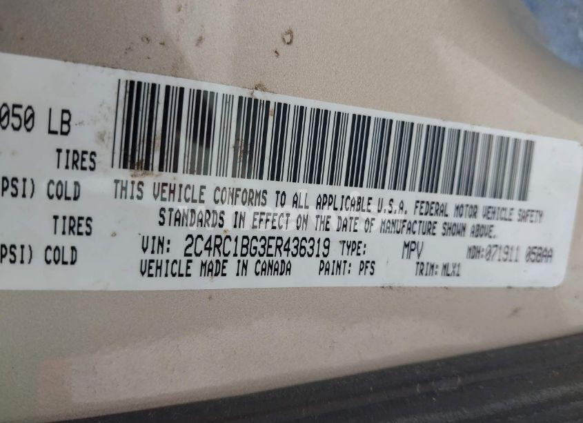 Photo 9 of 2014 Chrysler Town & COUNTRY TOURING (VIN 2C4RC1BG3ER436319)