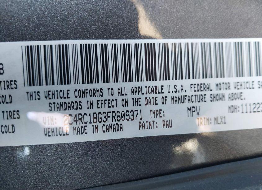 Photo 9 of 2015 Chrysler Town & COUNTRY TOURING (VIN 2C4RC1BG3FR609371)