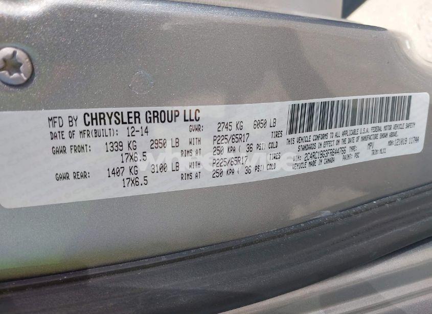 Photo 9 of 2015 Chrysler Town & COUNTRY TOURING (VIN 2C4RC1BG3FR644766)