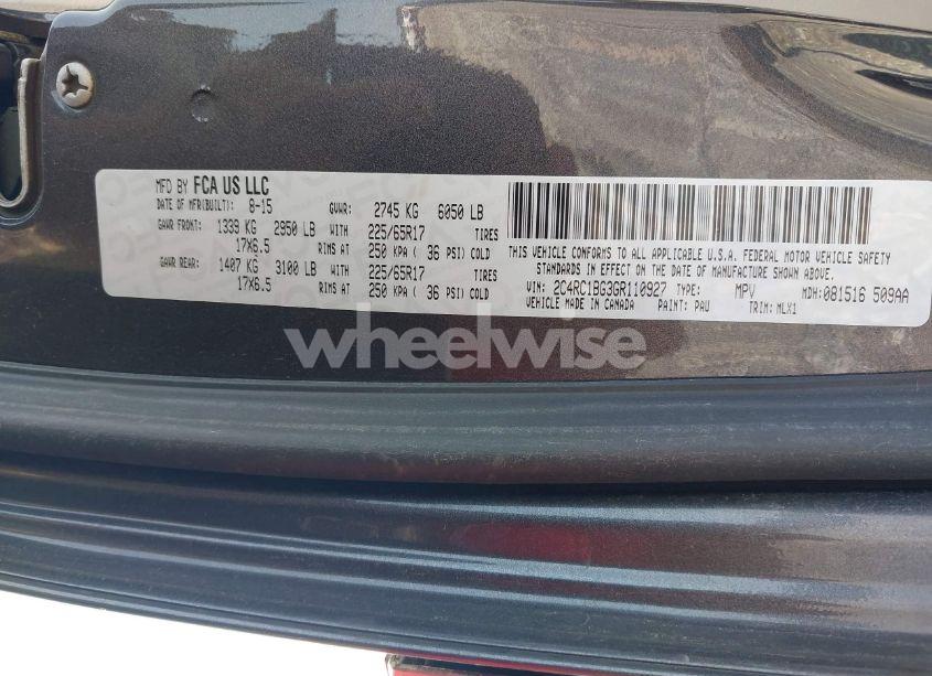 Photo 9 of 2016 Chrysler Town & COUNTRY TOURING (VIN 2C4RC1BG3GR110927)